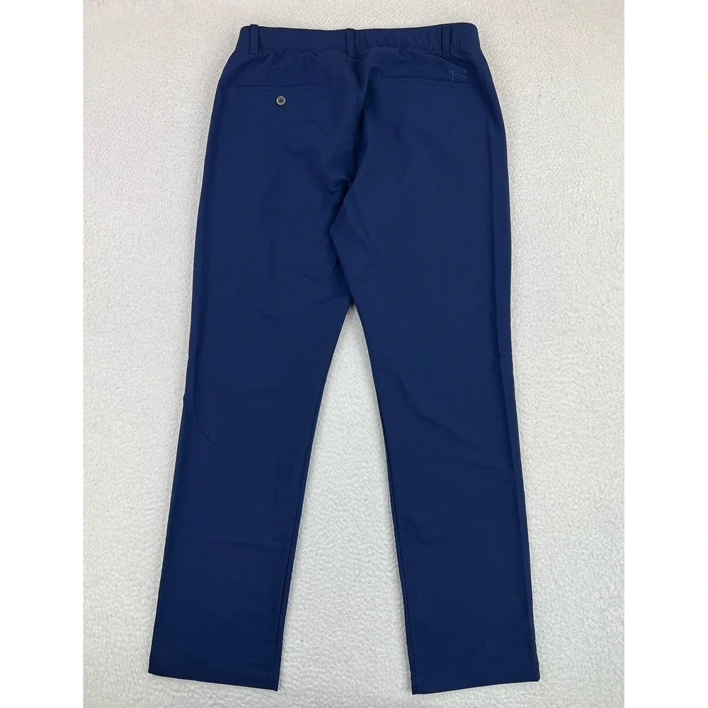 Under Armour Pants Mens 34x32 Blue Match Play Straight Performance Stretch Chino